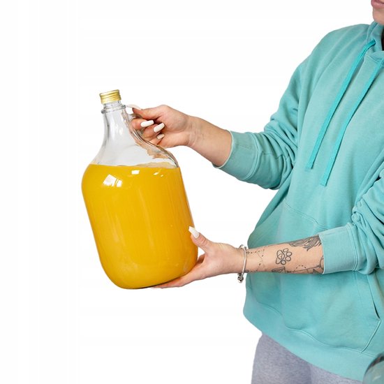 Bimberek Dama - Glazen Wijnballon - 5L - Metalen Deksels — afbeelding 3