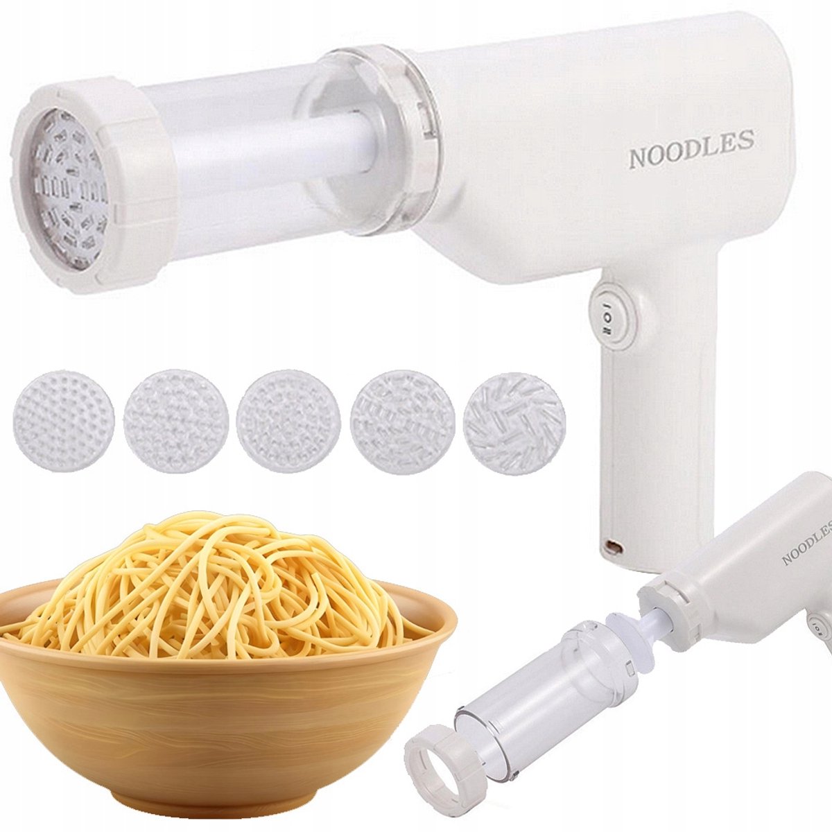 Pingyang Rongrong Handicraft Factory Serie - Automatische Pastamachine - 5-in-1 - Oplaadbaar - Plunjer Aandrijving