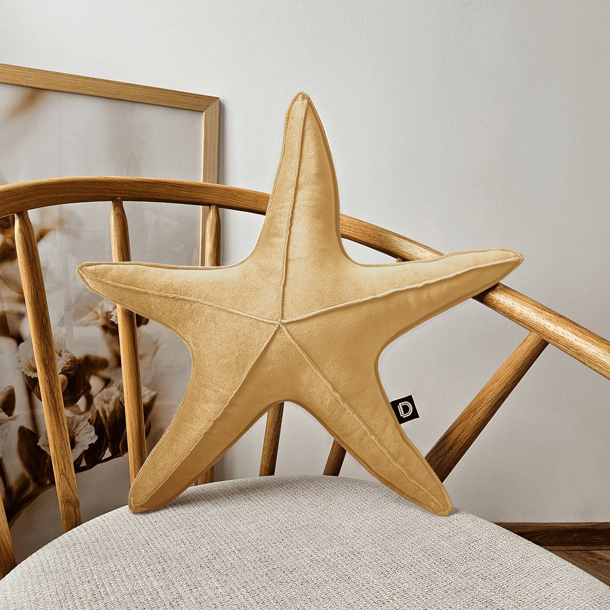 Decordruk VELVET - Sierkussen - Rozewindvorm - Zonnig