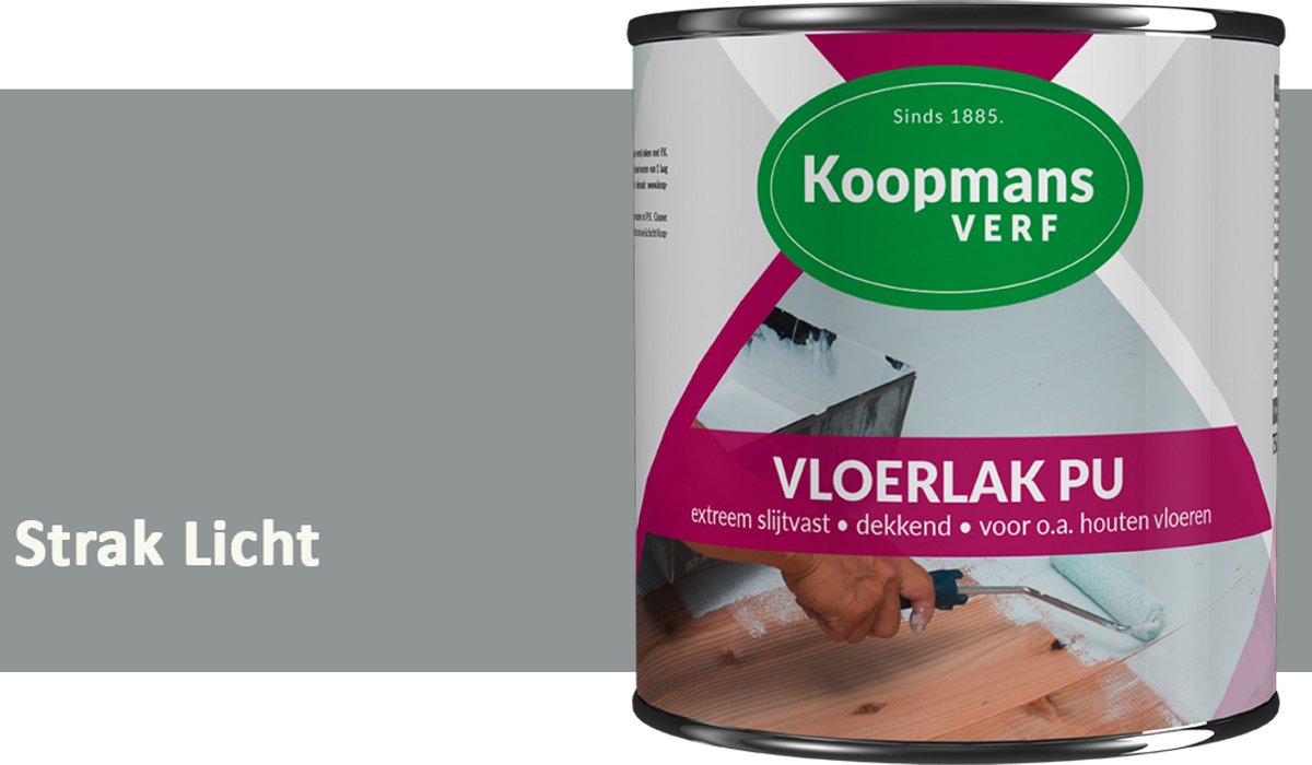 Koopmans Vloerlak PU Zijdeglans – Slijtvaste Lak voor Houten Vloeren, Trappen & Meubels – Krasvast – Binnen – Strak Licht – 2,5 l