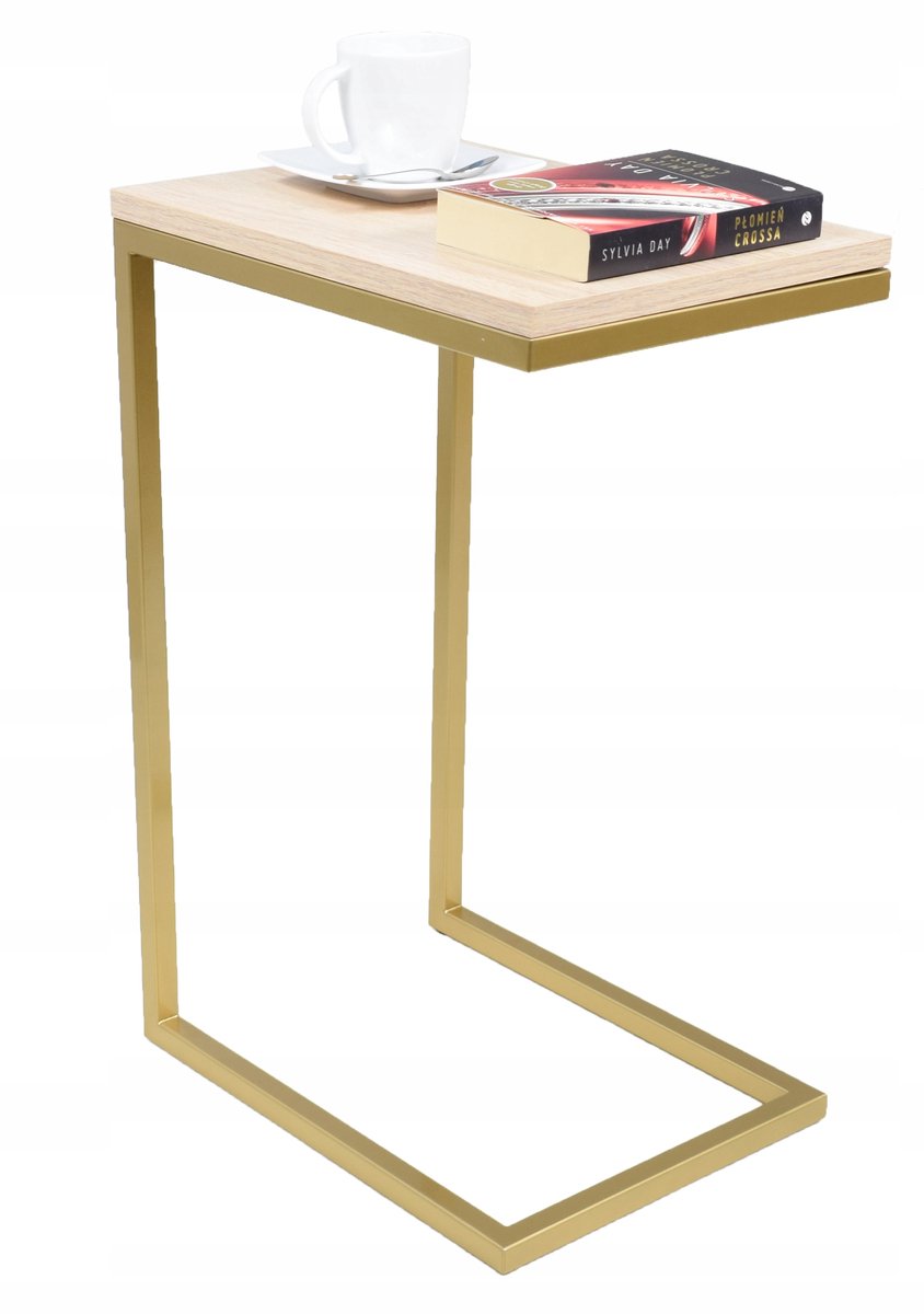 FutuStal Bijzettafel - Gouden Frame - Dąb Sonoma Goud;Dąb Sonoma