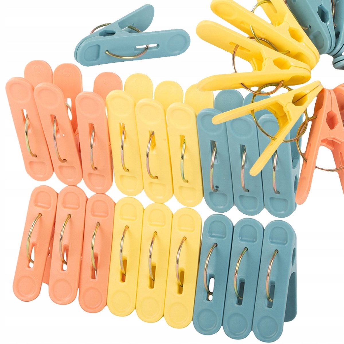 Pingyang Rongrong - Plastic Klamerki - 18 Stuks - Pastel Kleuren