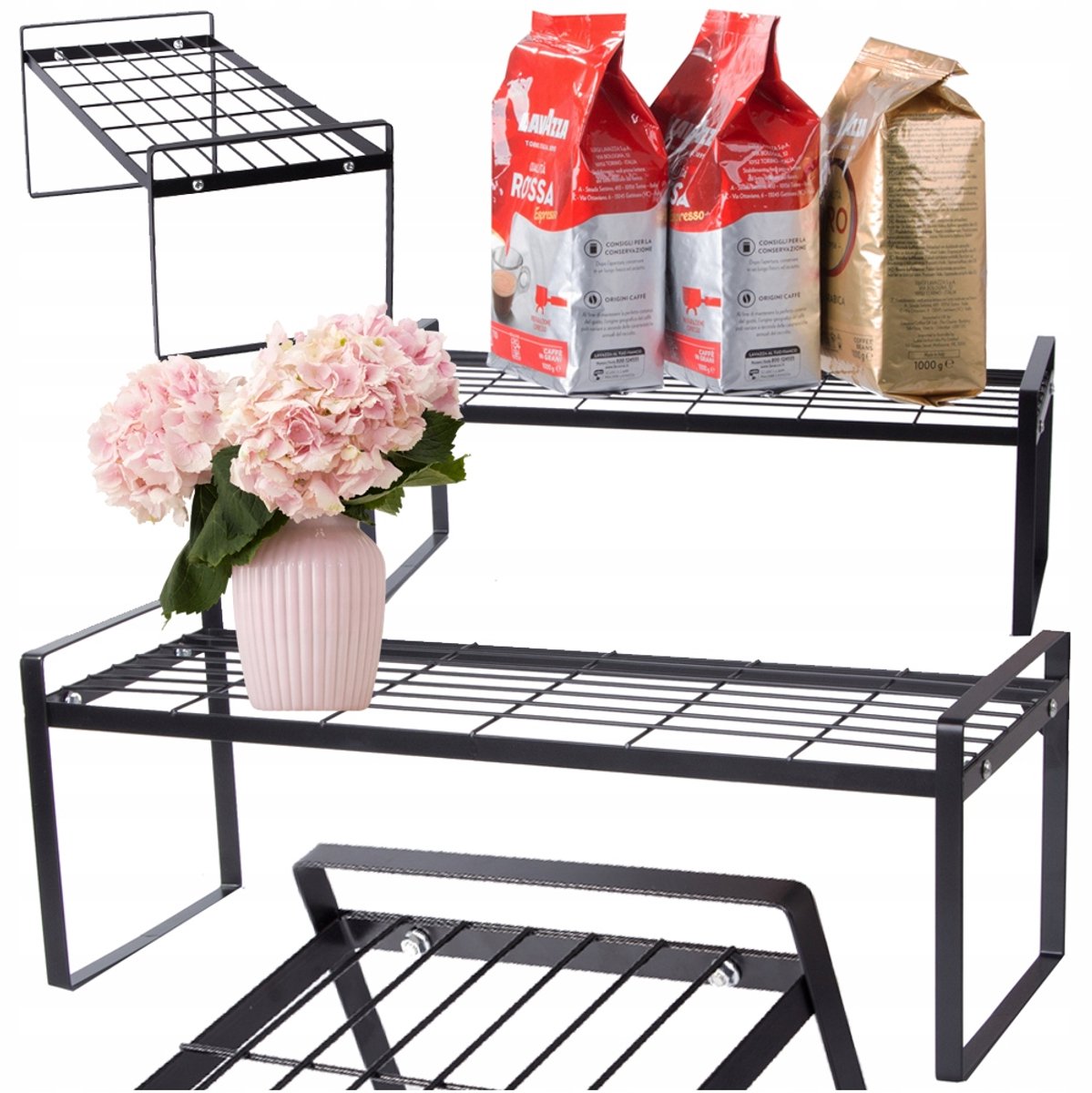Pingyang Rongrong Serie - Keukenkast Organizer - Metalen Plank - Zwart