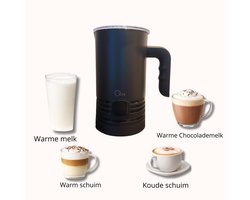 Melkopschuimer - Milk Frother - Automatisch Melkschuimer - Groot 430ML - Warm & Koud - Zwart - 4 Functies