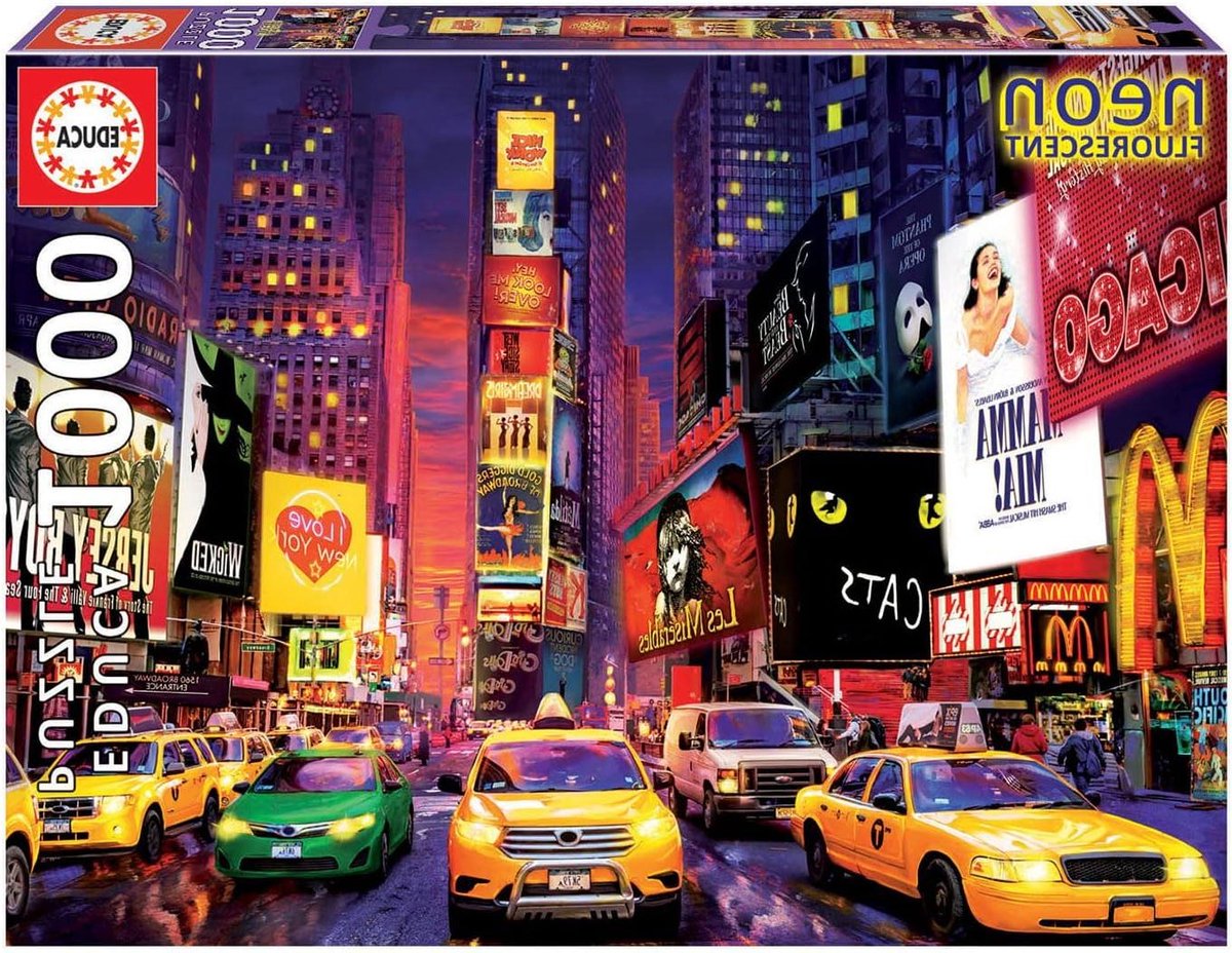 Legpuzzel 1000 stukjes - Volwassen puzzel Puzzel neon - Ontspannen in huis - Licht op in het donker