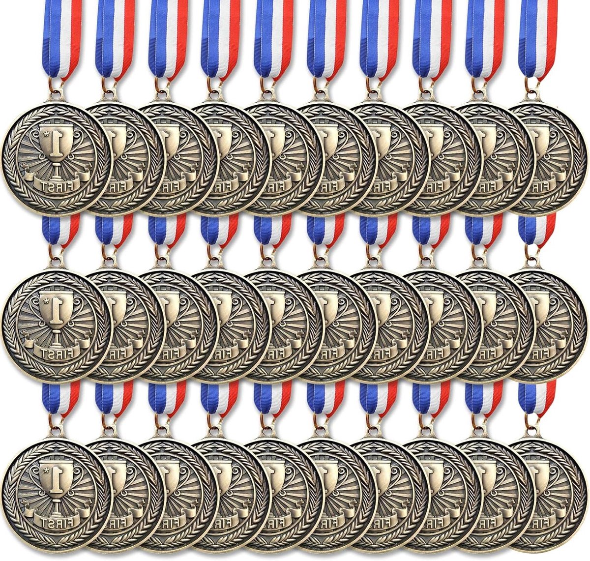 Award Medailles - Gouden Prijzen - Wedstrijden Bekronen - DIY Gravure Mogelijk - 30 Stuks - Antiek Goud