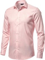 Regular fit Heren Blouse - Licht Roze - Modern Fit - Overhemd