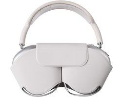 AirPods Max Magnetische Lederen Hoes - Zilveren Siliconen Beschermhoes