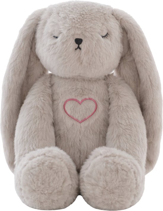 Lulla Bunny Slaapknuffel Grijs – met natuurlijke hartslag & ademhaling – Slaaphulp – Werkt tot 12 uur – Hypoallergeen & Wasbaar – Voor Baby, Prematuur & Kind van Lulla doll — afbeelding 2