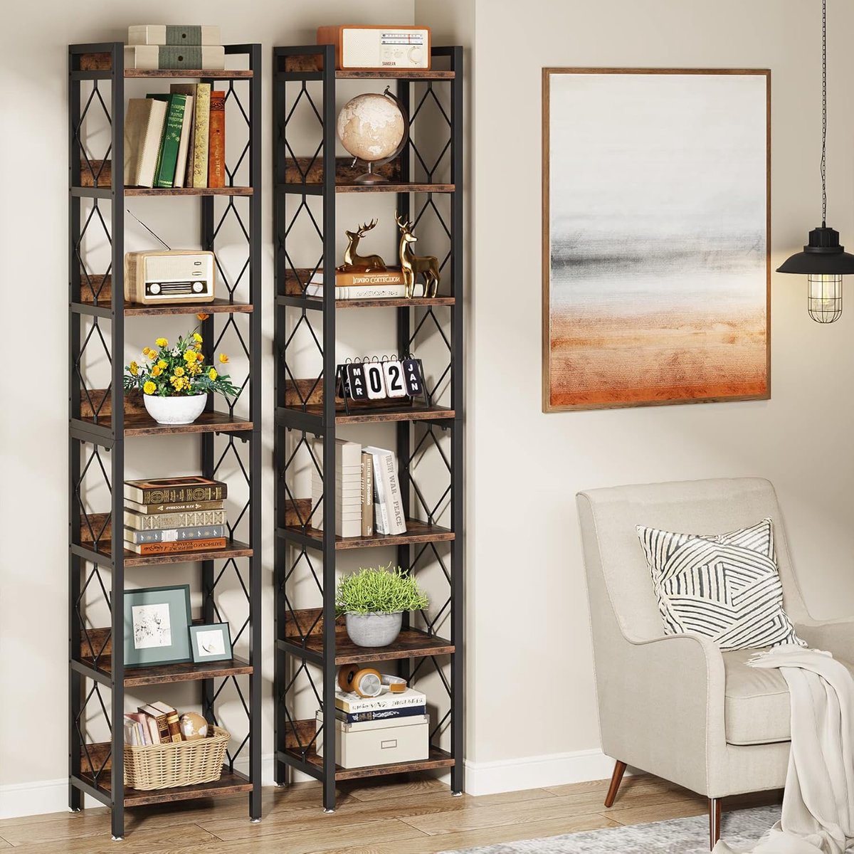 Luxe Boekenkast – 35x35x200 cm – Industrohome