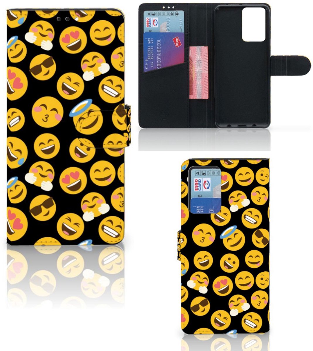 Book Case voor Xiaomi Redmi Note 10 Pro Telefoon Hoesje Emoji