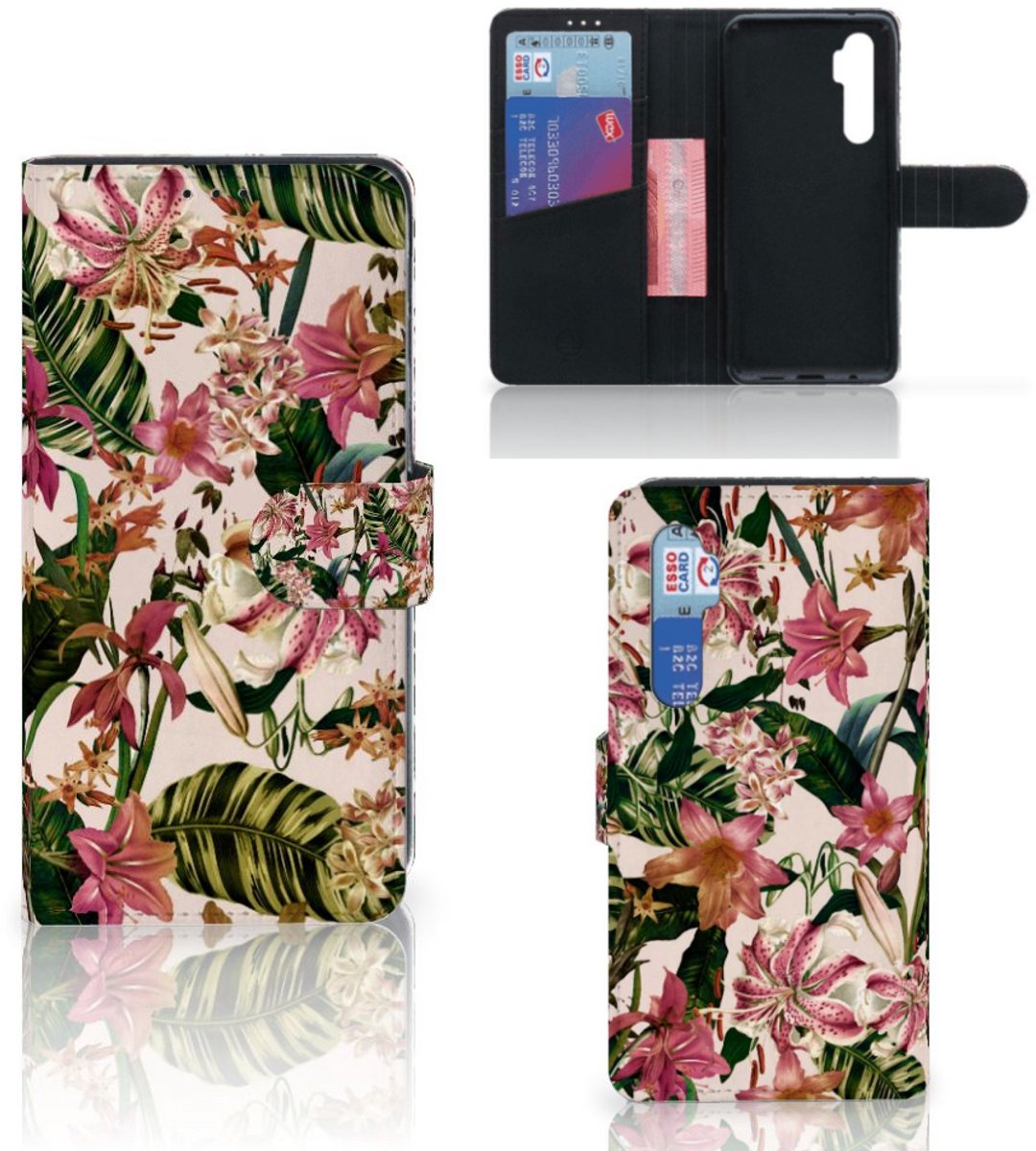 Book Case voor Xiaomi Mi Note 10 Lite Hoesje Flowers