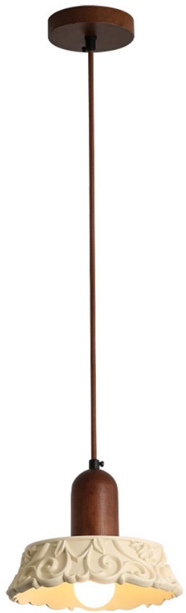 Hanglamp Vintage Slaapkamer E27 Kroonluchter Woonkamer 20cm Plafondlamp voor Eetkamer Beig