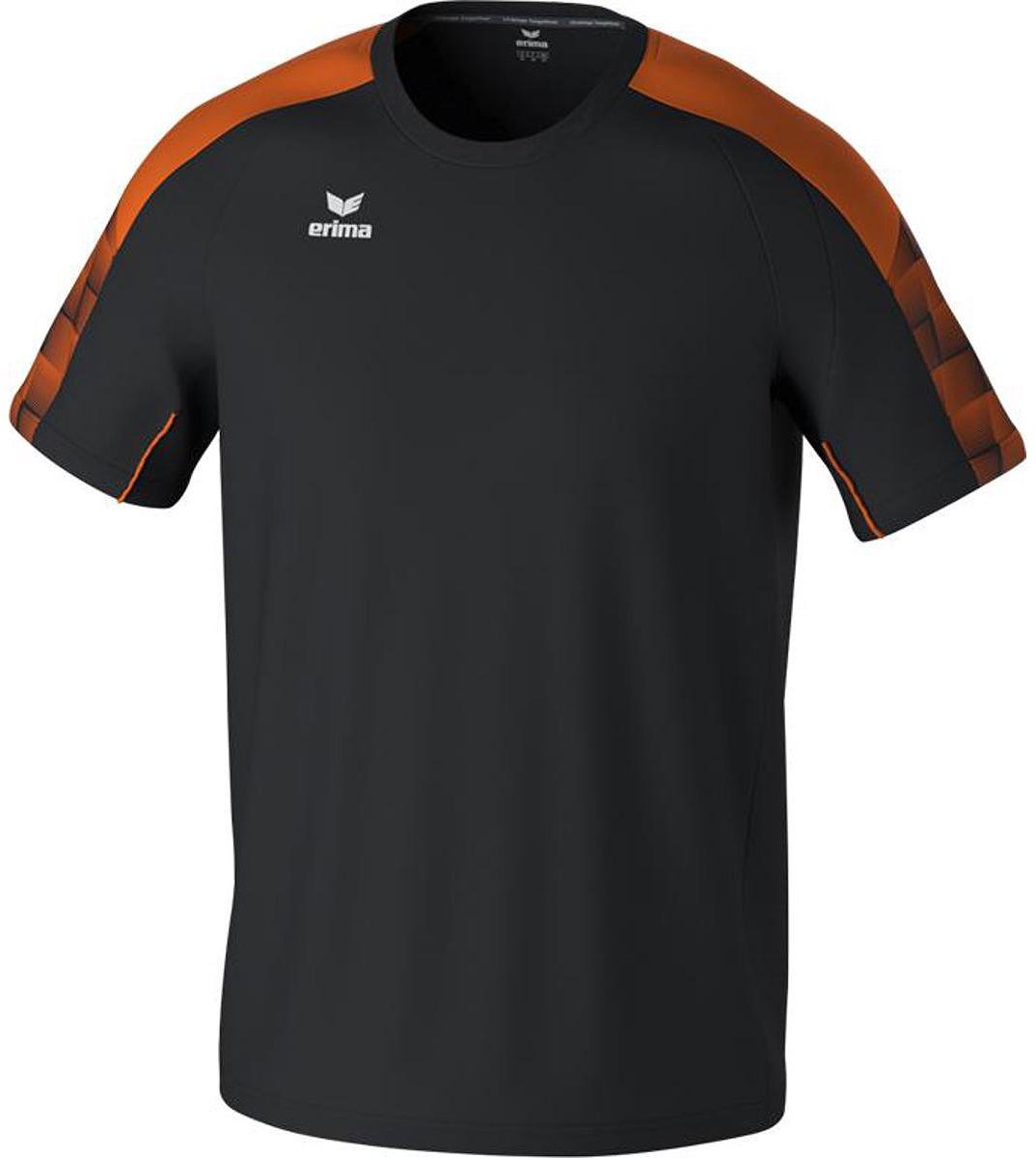 Erima Evo Star T-Shirt Kinderen - Zwart / Oranje | Maat: 140