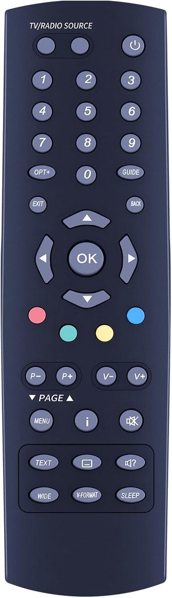 Universele Afstandsbediening - Afstandsbediening Ontvanger - TV Bediening - Directe Compatibiliteit - 13.5 cm - Zwart