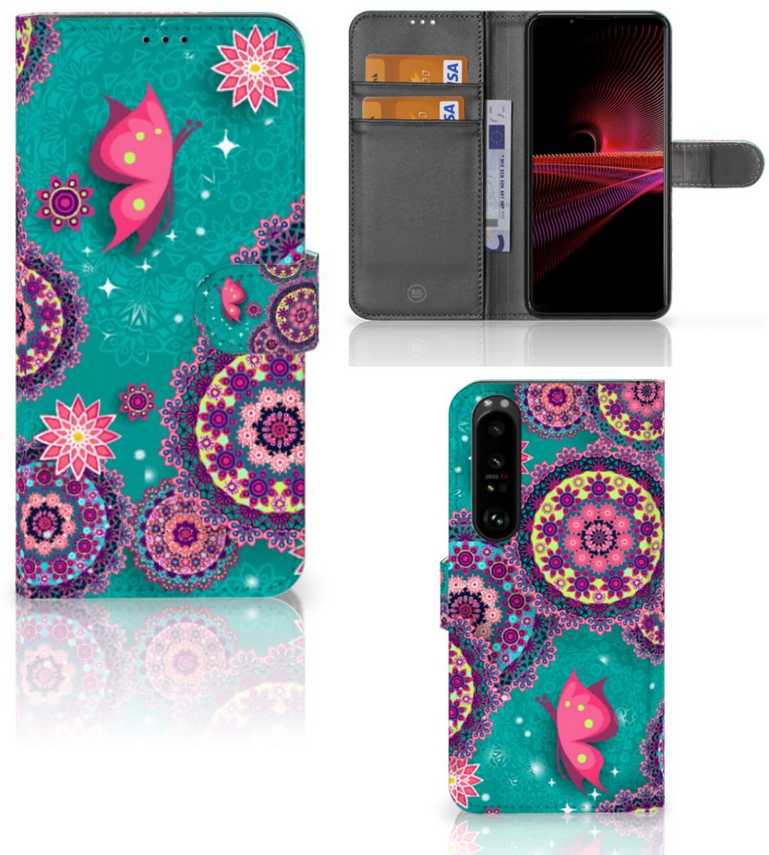 Sony Xperia 1 III Hoesje Cirkels en Vlinders