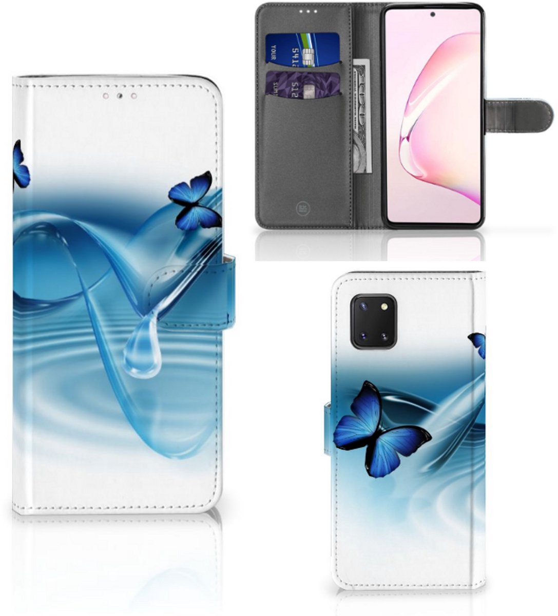 Samsung Note 10 Lite Telefoonhoesje met Pasjes Vlinders
