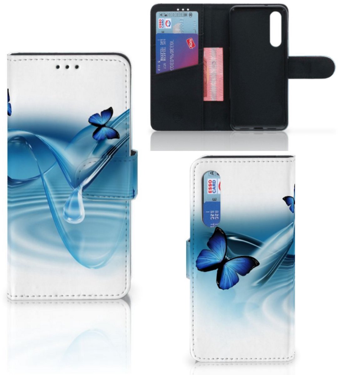 Xiaomi Mi 9 SE Telefoonhoesje met Pasjes Vlinders