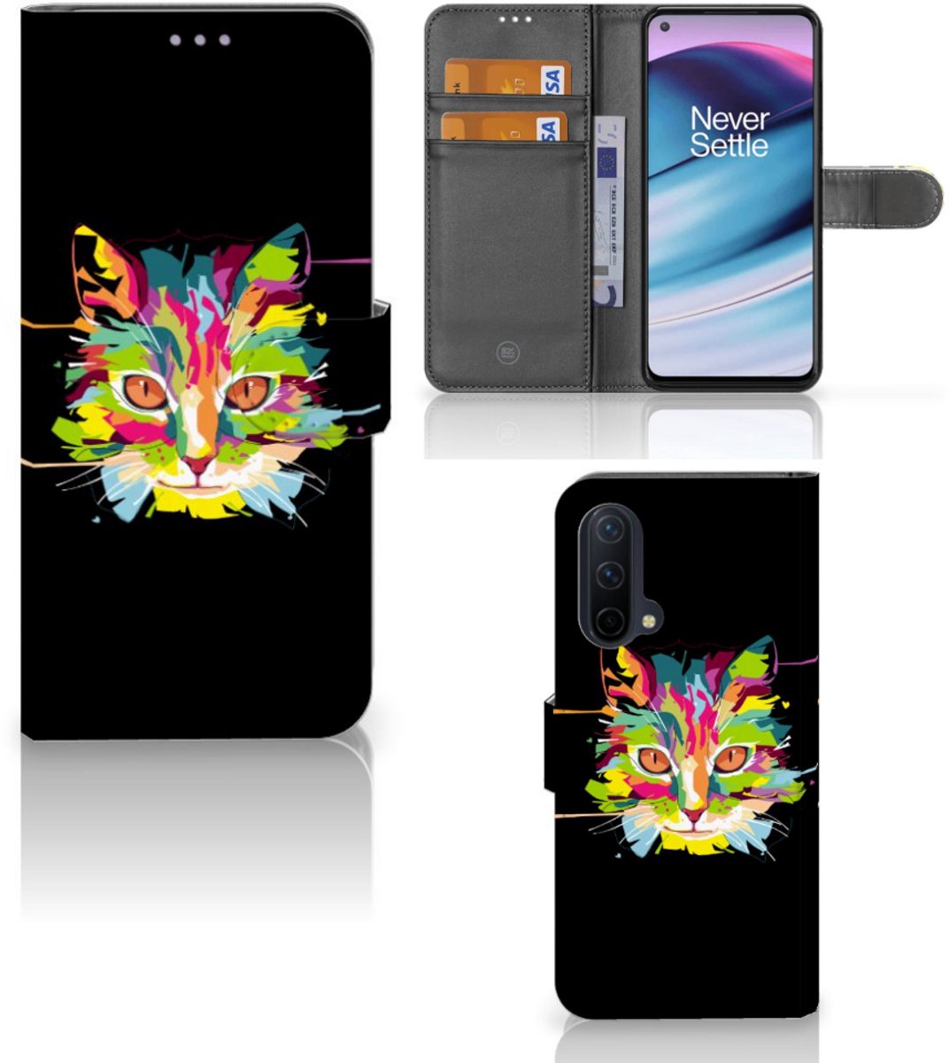 OnePlus Nord CE 5G Leuk Hoesje Cat Color