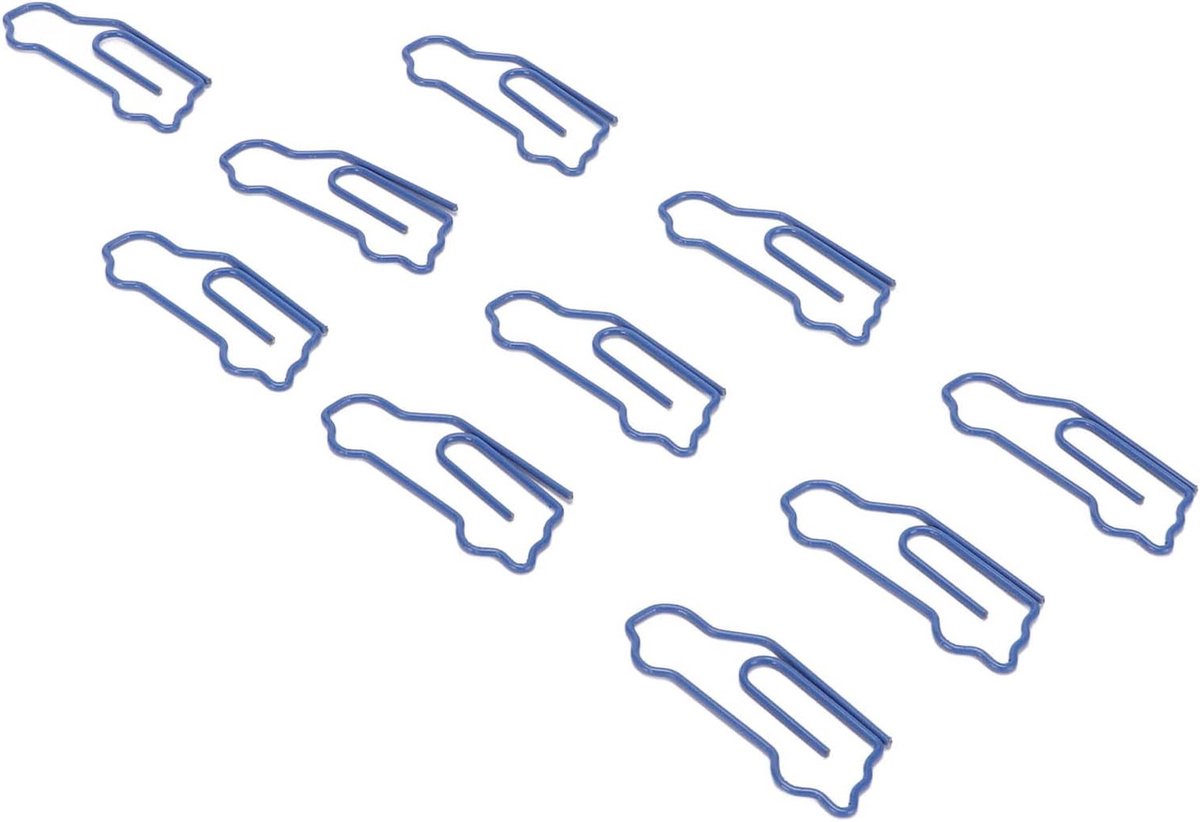 100 Stuks Schattige Auto-vormige Metalen Paperclips voor Stijlvolle Kantoororganisatie en Documentbeheer