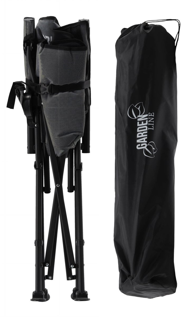 Verwarmde campingstoel, opvouwbare vissersstoel 58x58x90 cm met bekerhouder + hoes — cadeau in Sport & Outdoor - foto 4