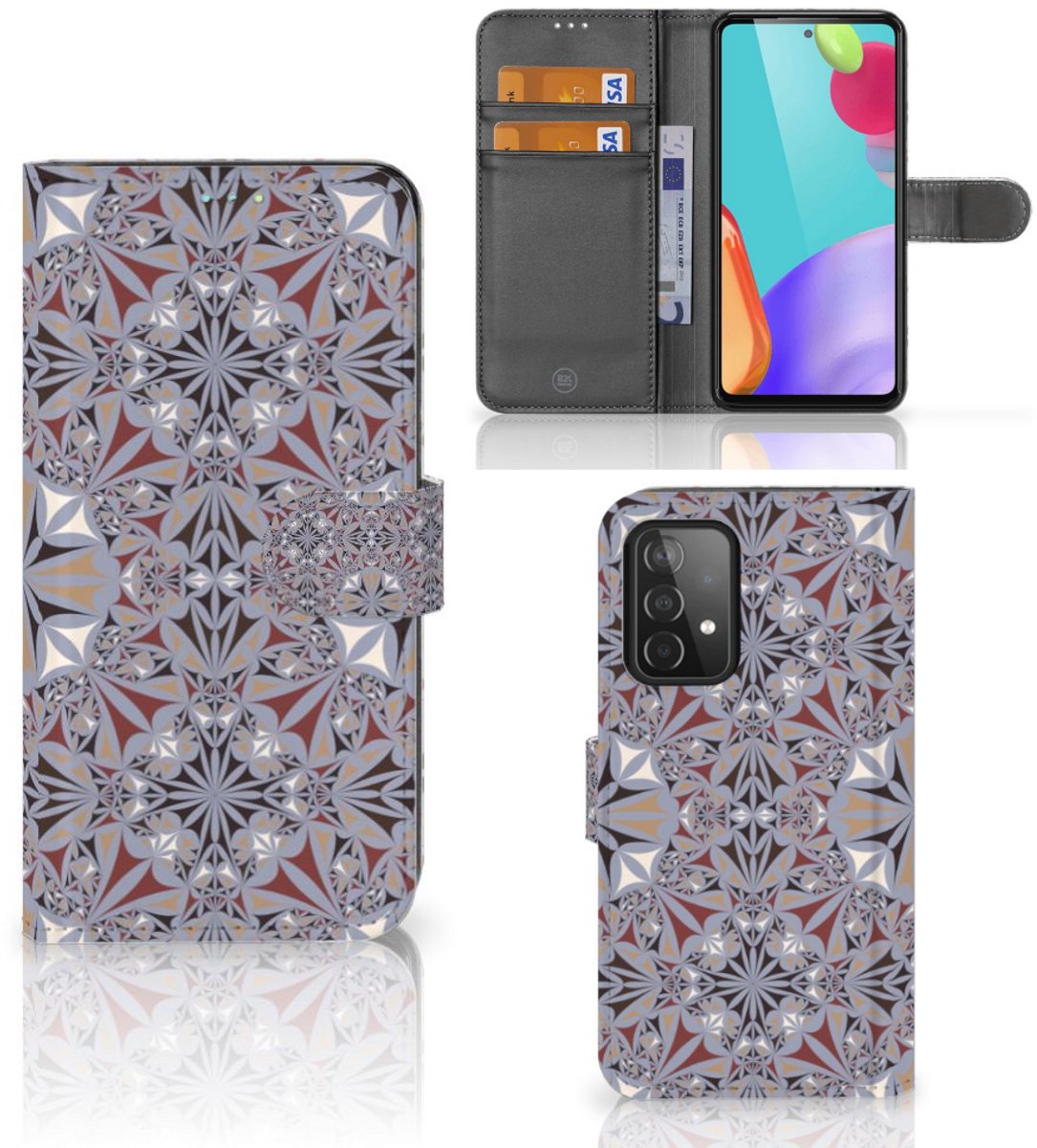 Samsung Galaxy A52 Bookcase Flower Tiles