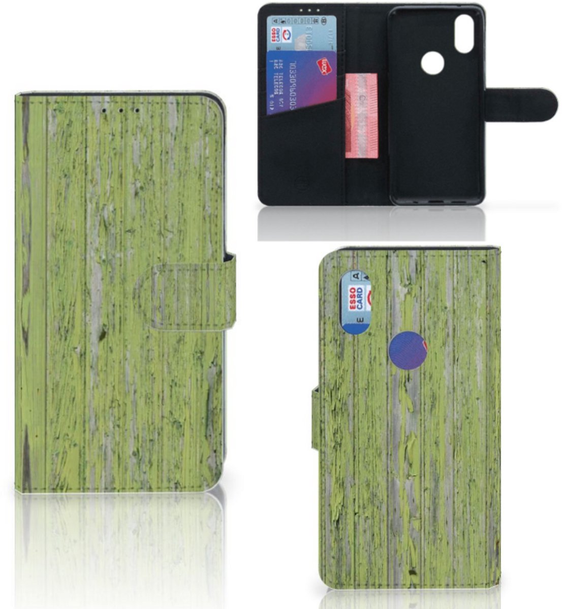 Xiaomi Mi Mix 2s Book Style Case Green Wood