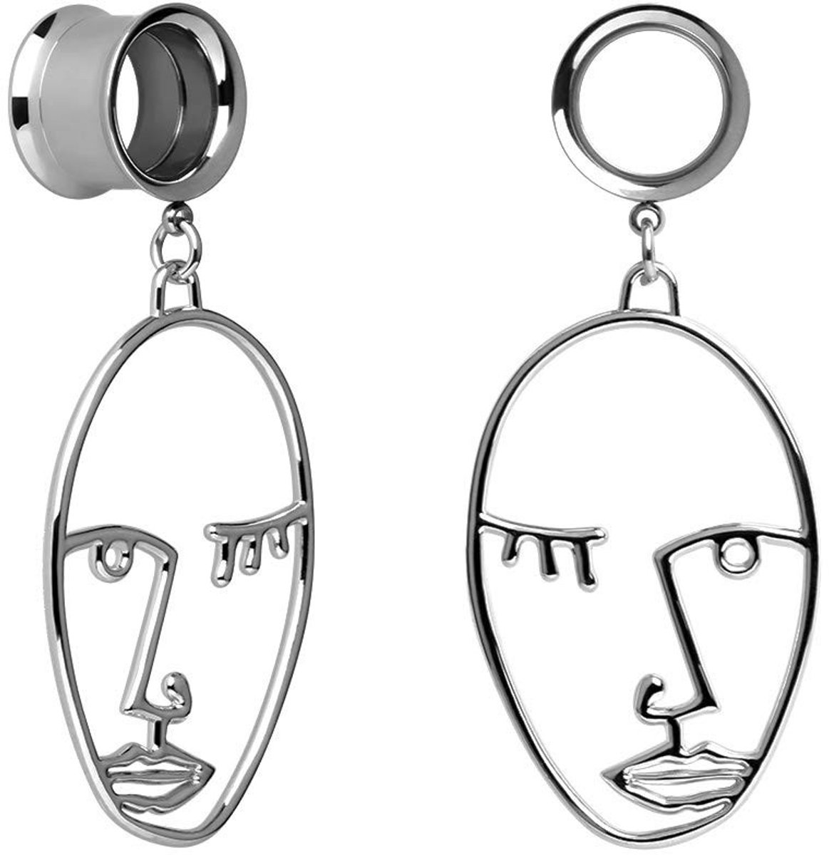 Cosensi Dangle Earbuds - Unieke Houten Oorbellen - 25mm - Dangle Gauges - Perfect voor Feestjes en Festivals - Trendy Accessoire