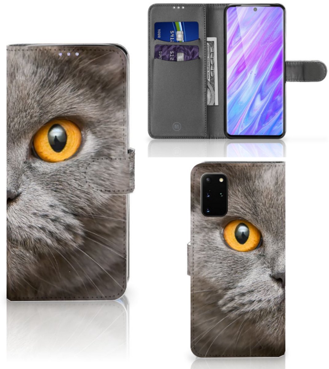 Telefoonhoesje met Pasjes Samsung Galaxy S20 Plus Britse Korthaar