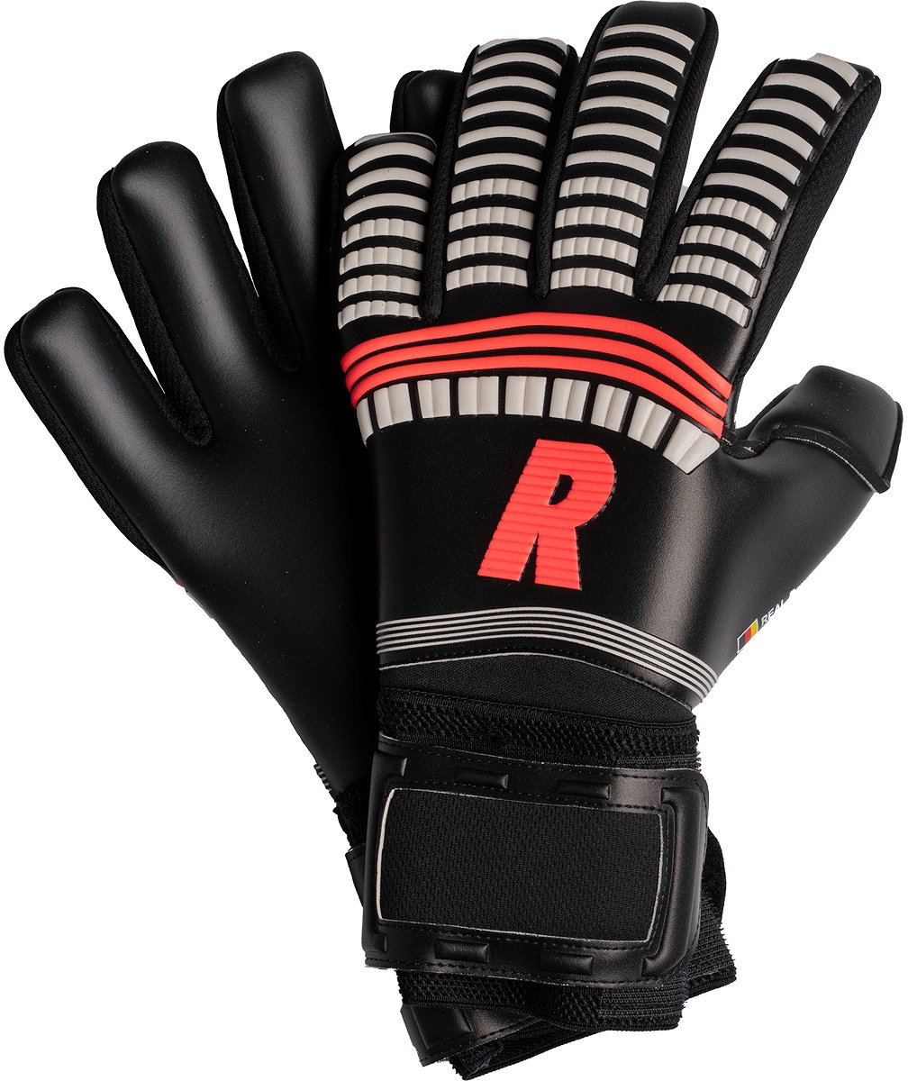 Real Spyder 3.0 Keepershandschoenen - Zwart / Wit / Fluorood | Maat: 10