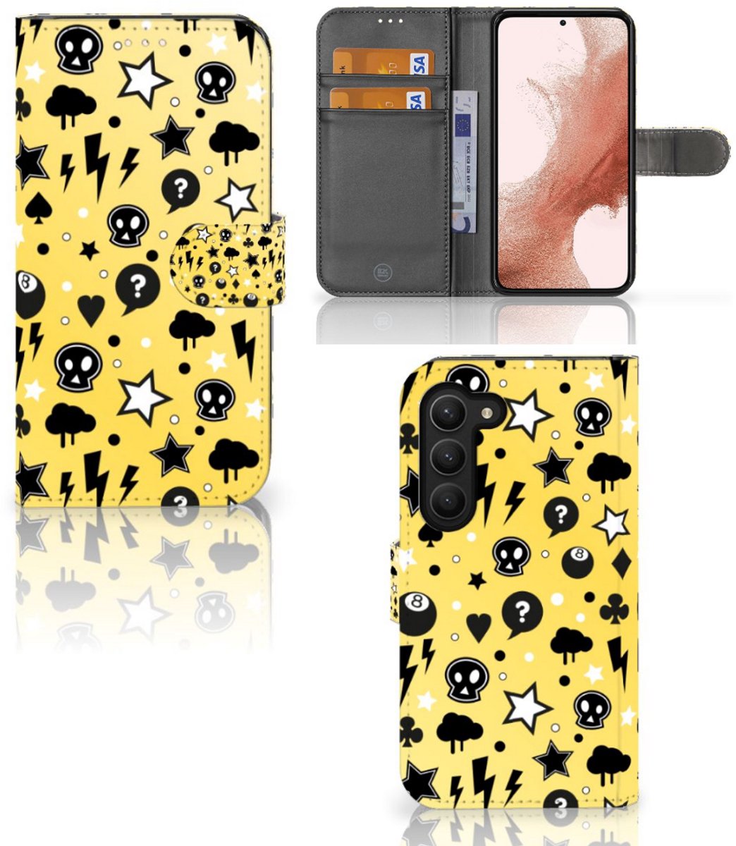 Telefoonhoesje met Naam Samsung Galaxy S23 Punk Geel