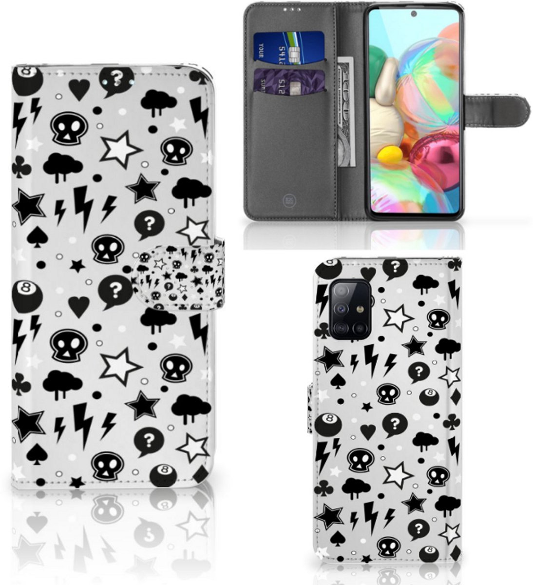 Telefoonhoesje met Naam Samsung Galaxy A71 Silver Punk