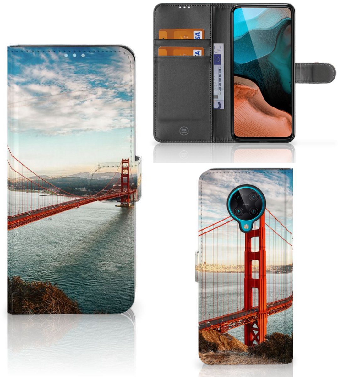 Xiaomi Poco F2 Pro Flip Cover Golden Gate Bridge