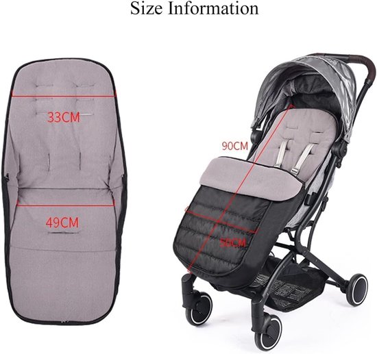 2 in 1 Universal Stroller Cushion Bunting Bag Removable Windproof Footmuff Toddler Warm Stroller Seat Cushion Outdoor Thicken Cushion Kids Warm Leg Protector Bag Stroller Liner — afbeelding 5