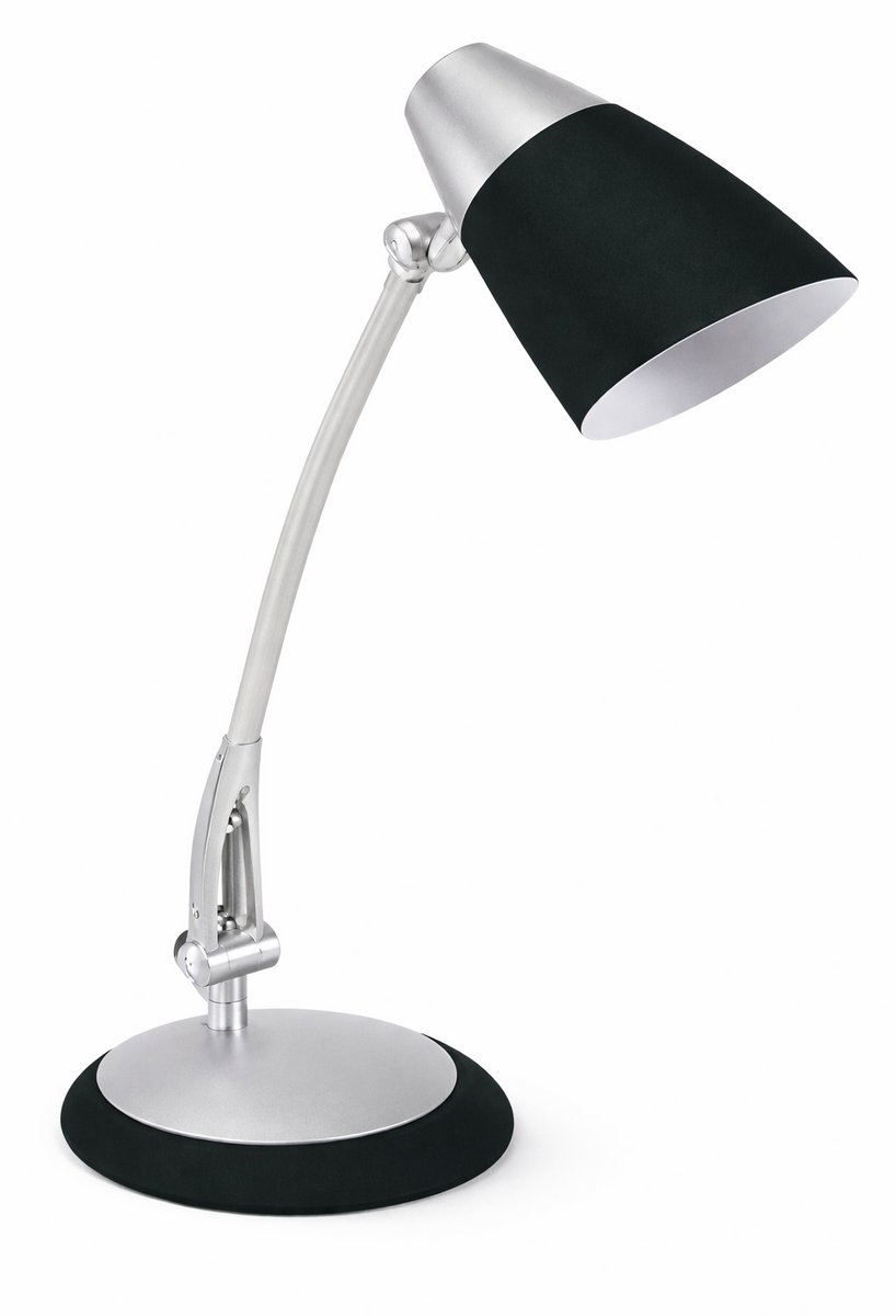 Alba - Tafellamp - Fluorescerend - Zwartgrijs - E27 - 55 cm
