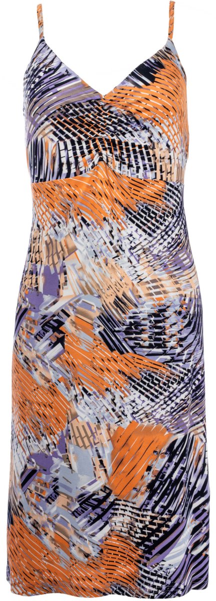 NED Jurk Nori Sl Purple Fractal Stripes Tricot 26s5 X1975 02 Purple Dames Maat - 3XL
