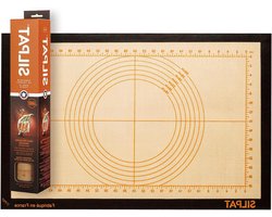 Silpat ADNS585385-02 Perfect Pastry Non-Stick Siliconen Aanrecht Werkstation Mat, Grijs, tan