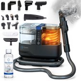 Qclean® Tapijtreiniger GO+ 1800W - All-in-1 Stoomreiniger & Vlekkenreiniger - Voor Tapijt, Meubels, Keuken & Badkamer - Zelfreinigend - Zetelreiniger - Bank reiniger- Reinigingsmachine - Waterstofzuiger - Incl. Schoonmaakmiddel
