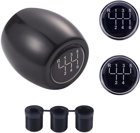 Versnellingsknop Auto - Schakelknop Handmatig - Auto Interieur Upgraden - Unieke Buitenaardse Vorm - 3 Adapters - Zwart — afbeelding 5