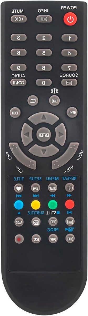 Afstandsbediening - Universele afstandsbediening - TV Bediening - Geen Programmering Nodig - 10 Meter Bereik - Zwart