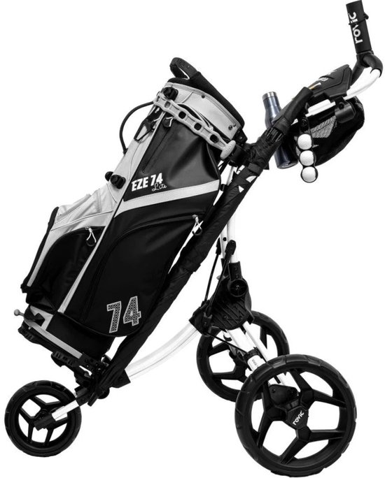 Rovic RV-1C 2.0 Golftrolley - Wit Zwart — afbeelding 5