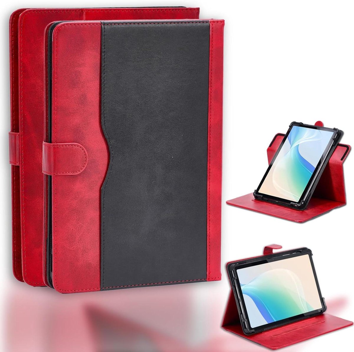 Tablethoes - Beschermhoes Case - Tablet Beschermen - 360 Graden Rotatie - 11 inch - Rood