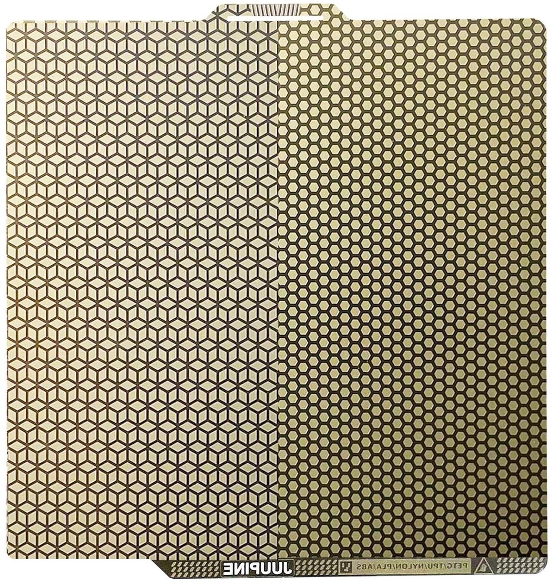 Honingkam Printplaat - PEI Flexplaat - 3D Printen - Dubbelzijdig Textuur - 257x257mm - Zwart