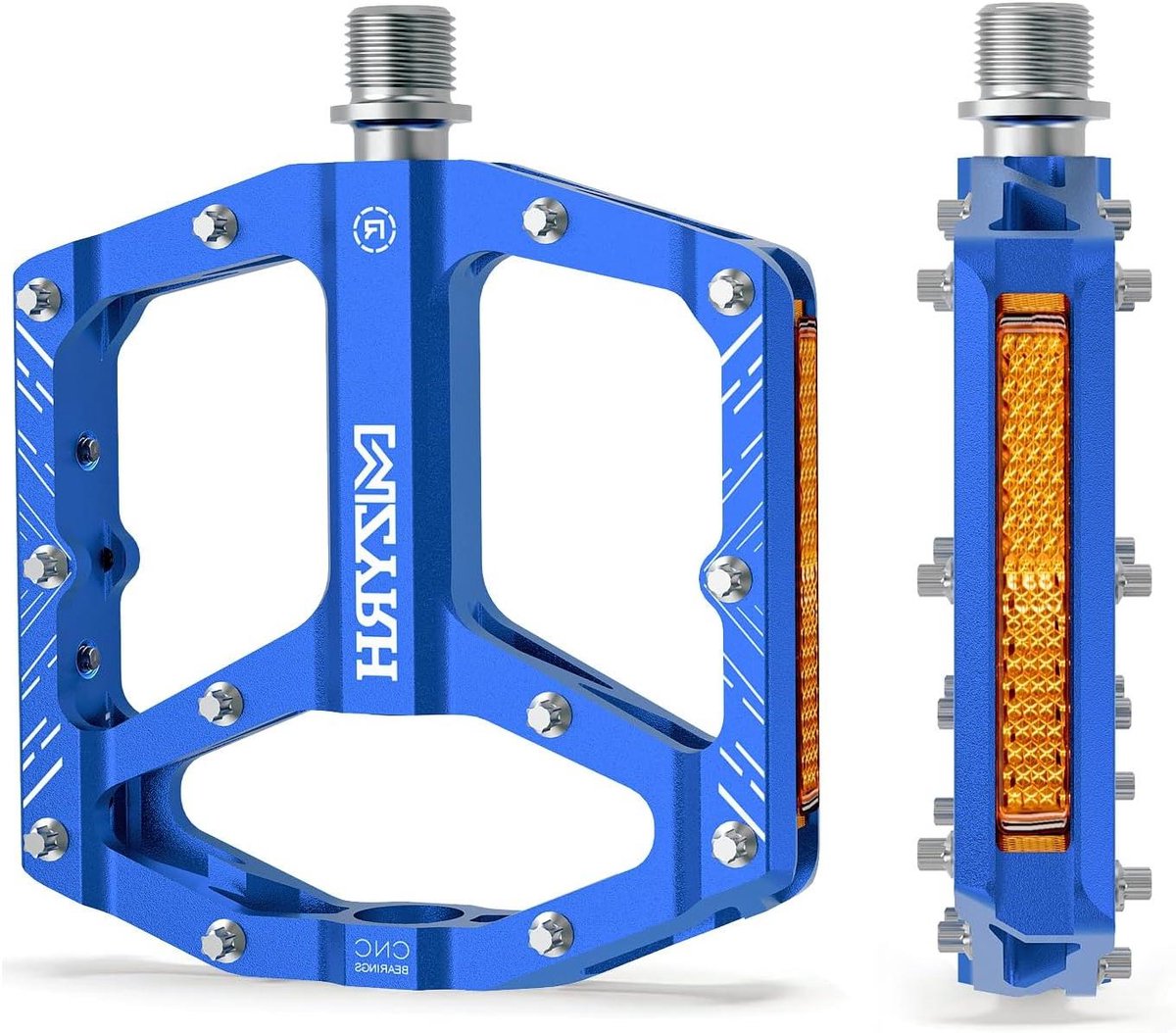 Mountainbike Pedalen - Fietsplatformen MTB - Veilig Fietsen - Antislip CNC Aluminium - 9/16 inch - Blauw