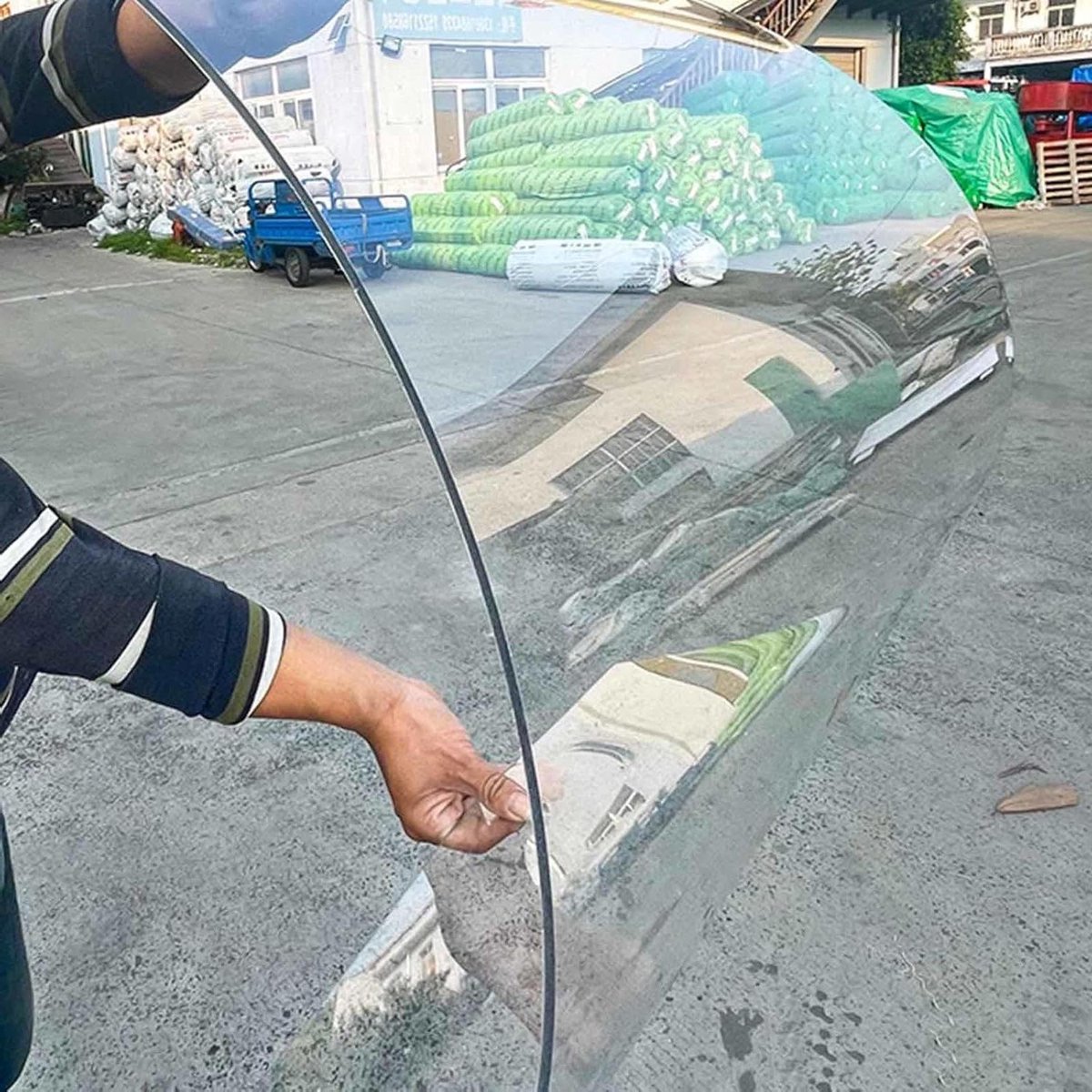 Transparante Polycarbonaat Platen - Dakplaat Acrylglas - Kas Daken Vernieuwen - Uv-Bestendig Slagvast - 1.22x3m 1mm Dik - Doorzichtig