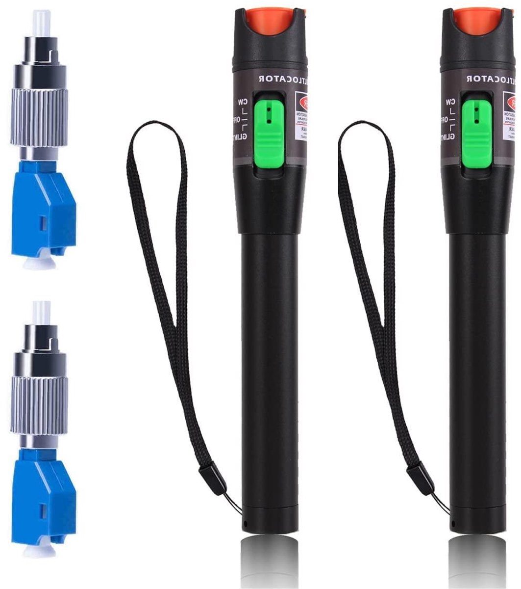 Visuele Foutlocator - Glasvezel Tester - Glasvezel Fouten Opsporen - 30 km Detectiebereik - 2 stuks - Zilver/Grijs