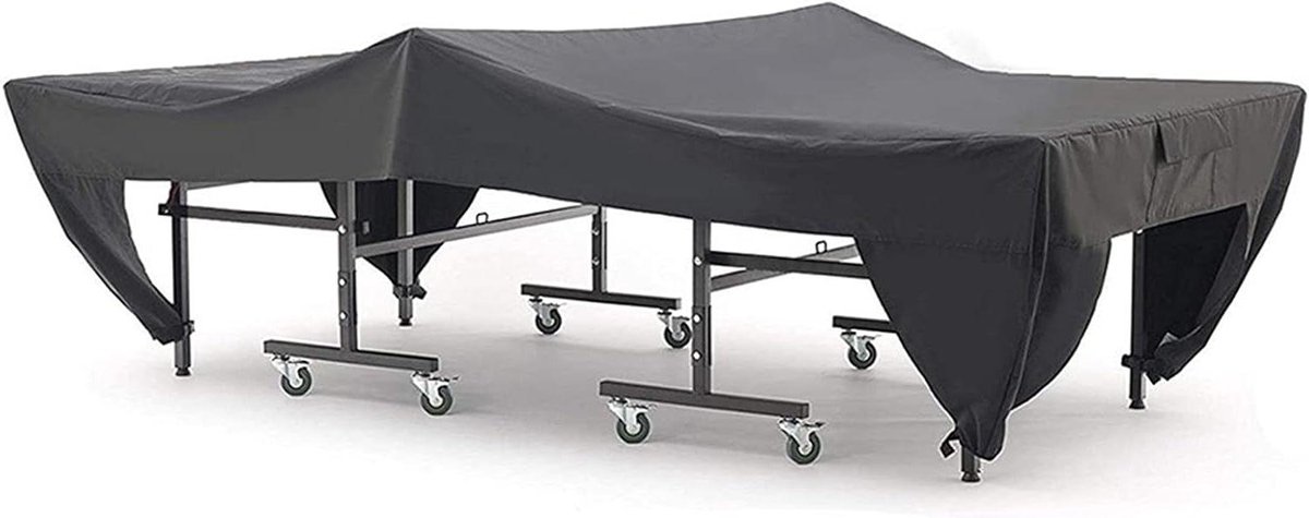 Tafeltennistafel Hoes - Pingpong Tafel Beschermhoes - Tafel Beschermen - 600D Waterdicht Oxford Materiaal - 280 x 150 cm - Zwart
