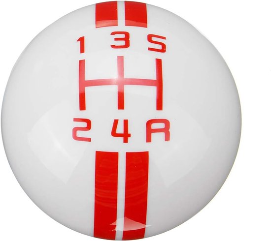 Schakelknop 5 versnellingen - Pookknop Handgeschakeld - Auto Interieur Upgraden - Hars Materiaal - 5.7 cm diameter - Zwart-wit — afbeelding 2
