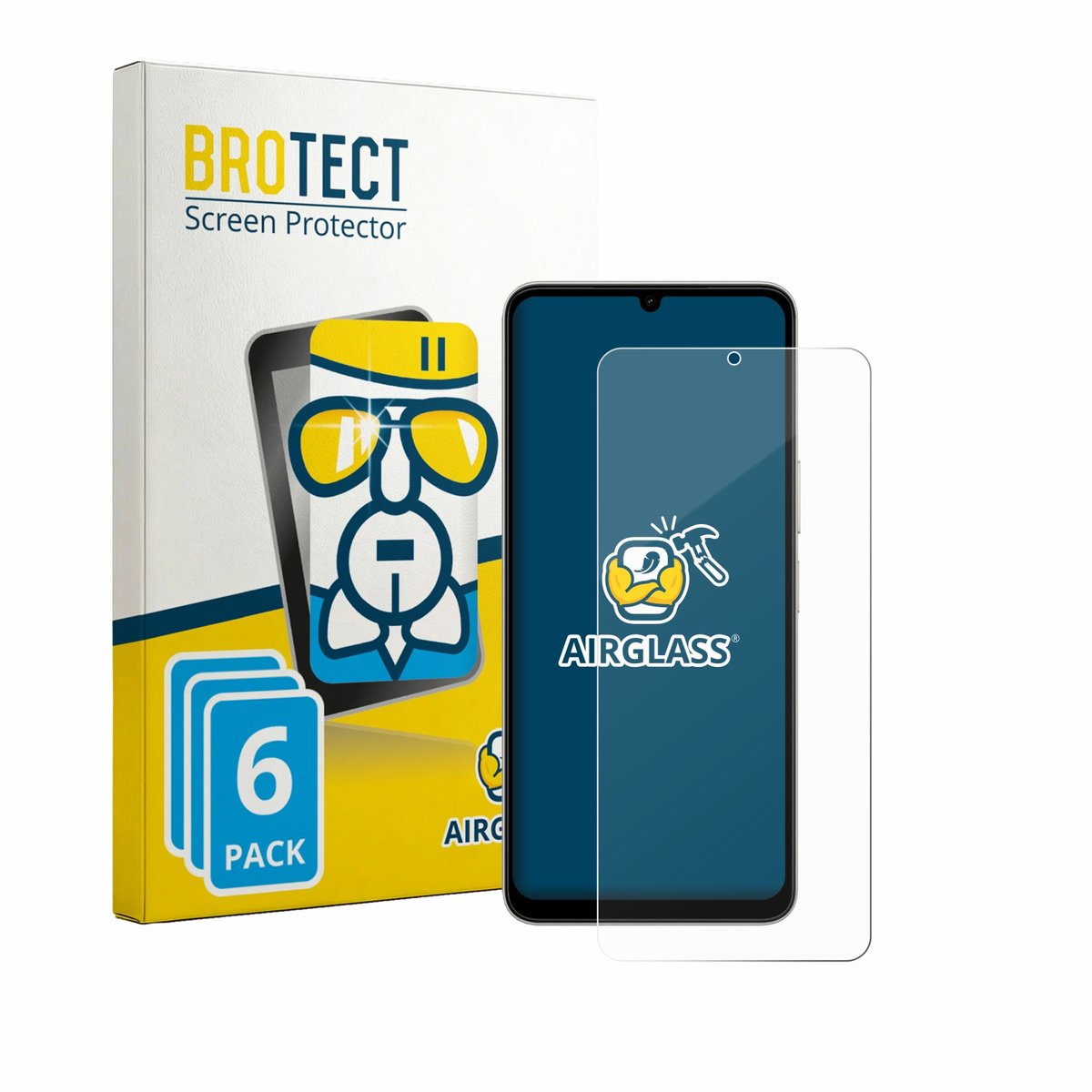 Screenprotector 6 Stuks voor Vivo Y11 2026 Beschermglas transparant