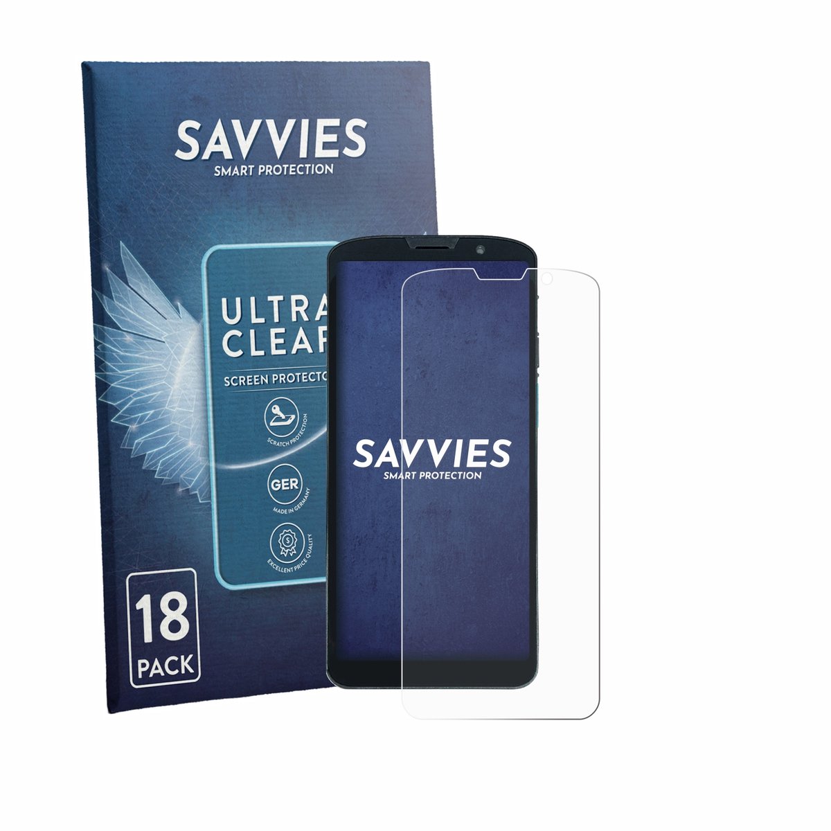 Savvies - Screenprotector voor Unitech EA630 - Folie Beschermfolie transparant 18 Stuks